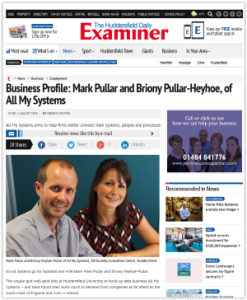 All My Systems Huddersfield Examiner article